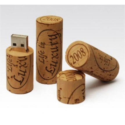 Maßgefertigter USB-Stick in Form eines Flaschenkorkens - Topgiving